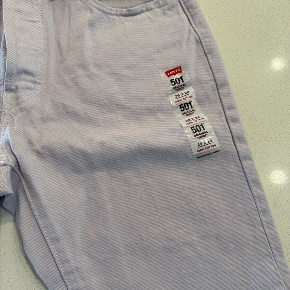 NWT Levi's Women’s Light Purple 501 Original Straight Leg Jeans  29x26 - Picture 6 of 12